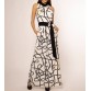 Fashionable retro chain patchwork dress HF0814-03-02