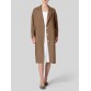 Women 100  Cotton Raglan Back Fork Solid Lapel Trench Cardigan