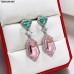 TEDH290 CSH Trillion Teardrop Earrings