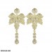 CEDH125 DDJ Leaf Chandelier Drop Earrings Pair