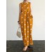 Sleeveless Pocket Polka Dot Round Neck Maxi Dress